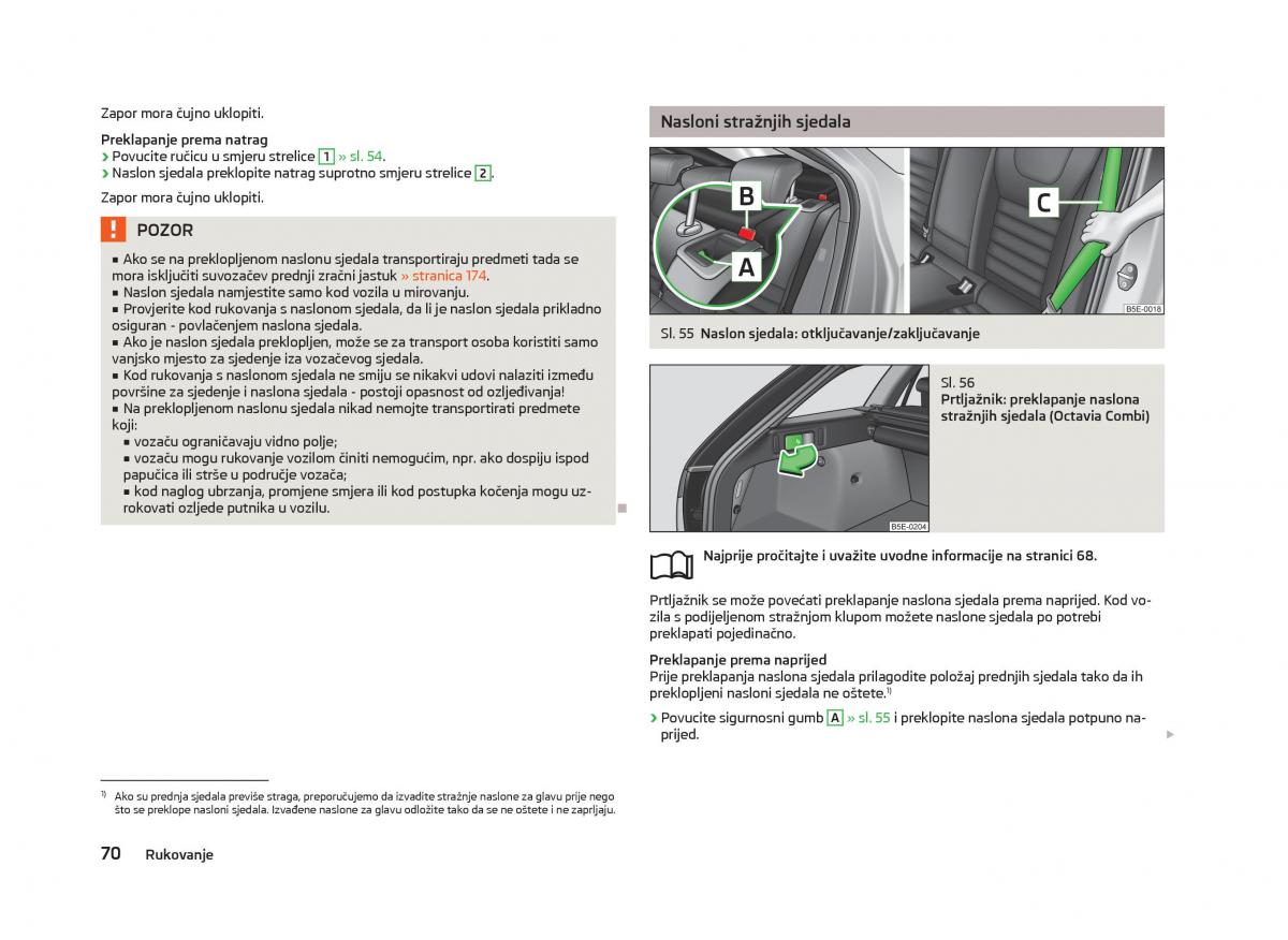 Skoda Octavia III 3 vlasnicko uputstvo / page 72