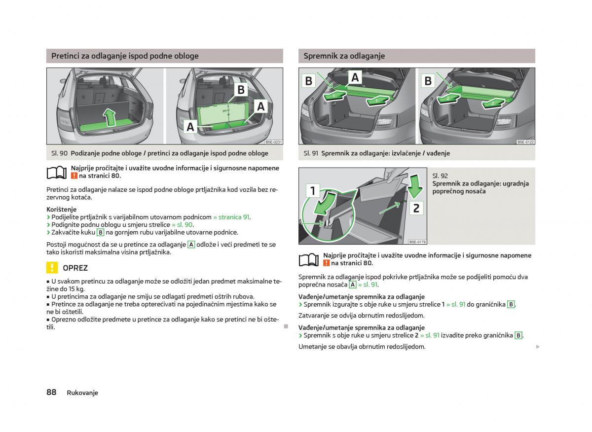 Skoda Octavia III 3 vlasnicko uputstvo / page 90