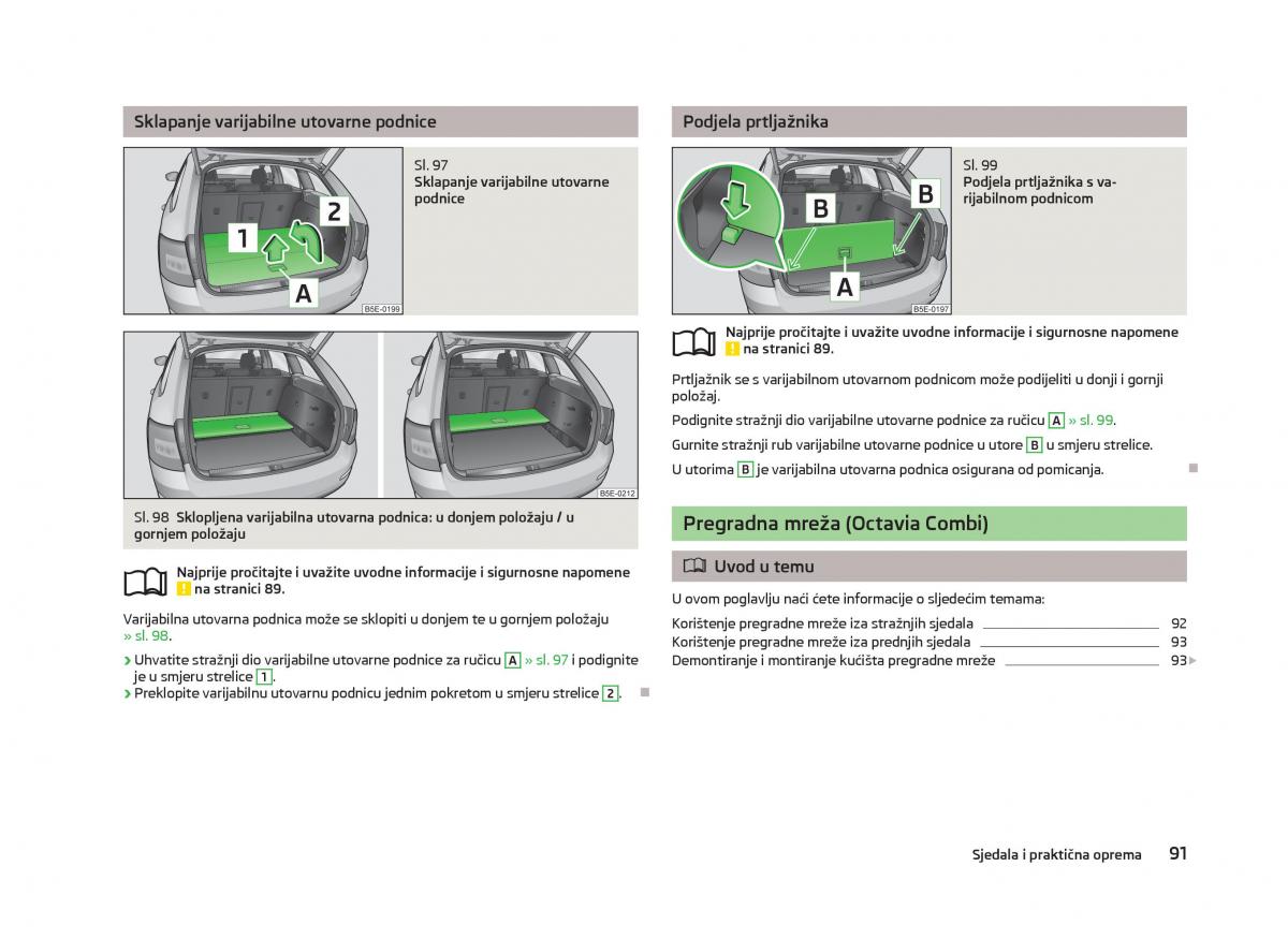 Skoda Octavia III 3 vlasnicko uputstvo / page 93