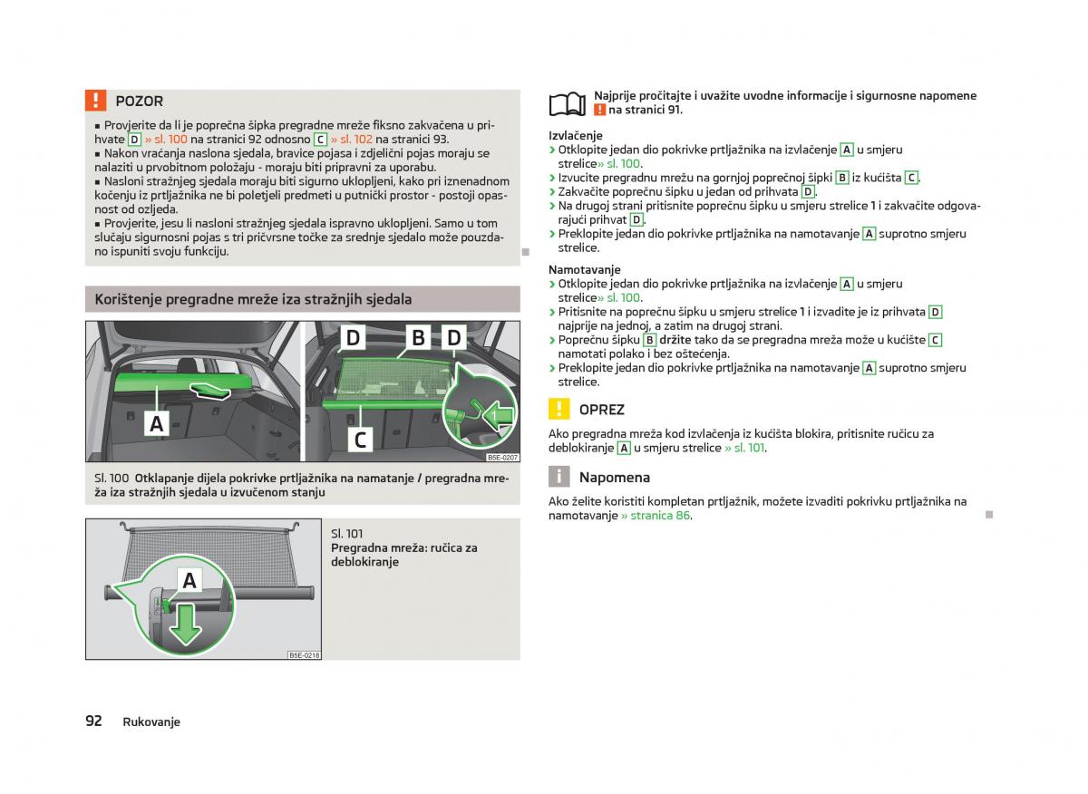 Skoda Octavia III 3 vlasnicko uputstvo / page 94