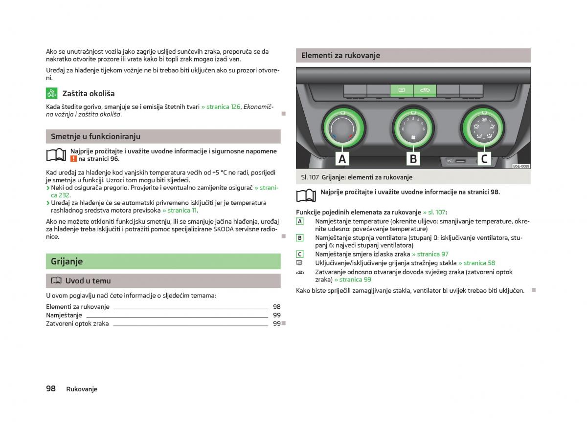 Skoda Octavia III 3 vlasnicko uputstvo / page 100