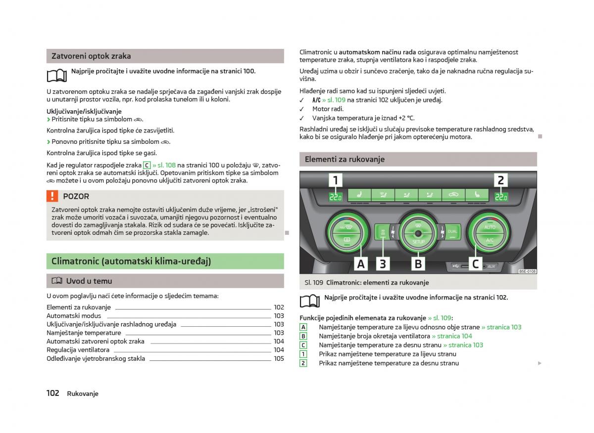 Skoda Octavia III 3 vlasnicko uputstvo / page 104