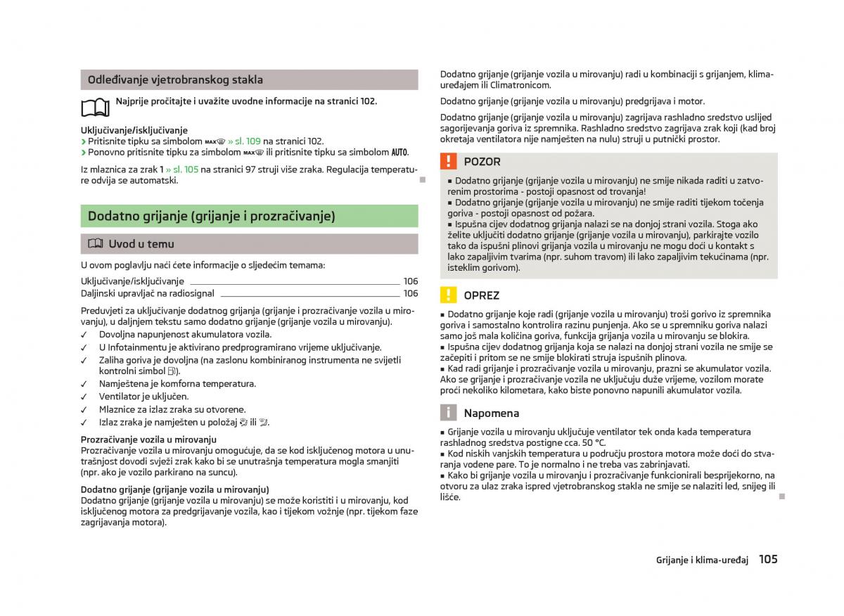 Skoda Octavia III 3 vlasnicko uputstvo / page 107