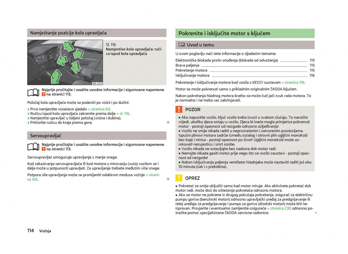 Skoda Octavia III 3 vlasnicko uputstvo / page 116