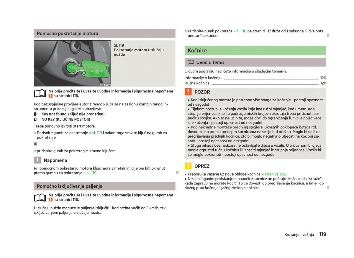 Skoda Octavia III 3 vlasnicko uputstvo / page 121