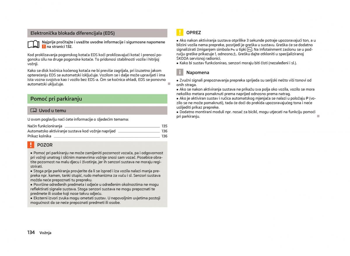 Skoda Octavia III 3 vlasnicko uputstvo / page 136