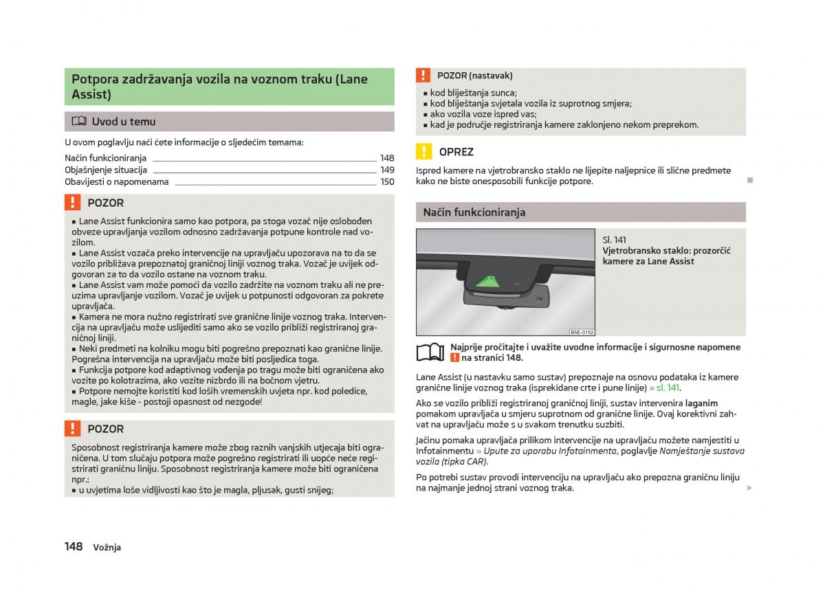 Skoda Octavia III 3 vlasnicko uputstvo / page 150