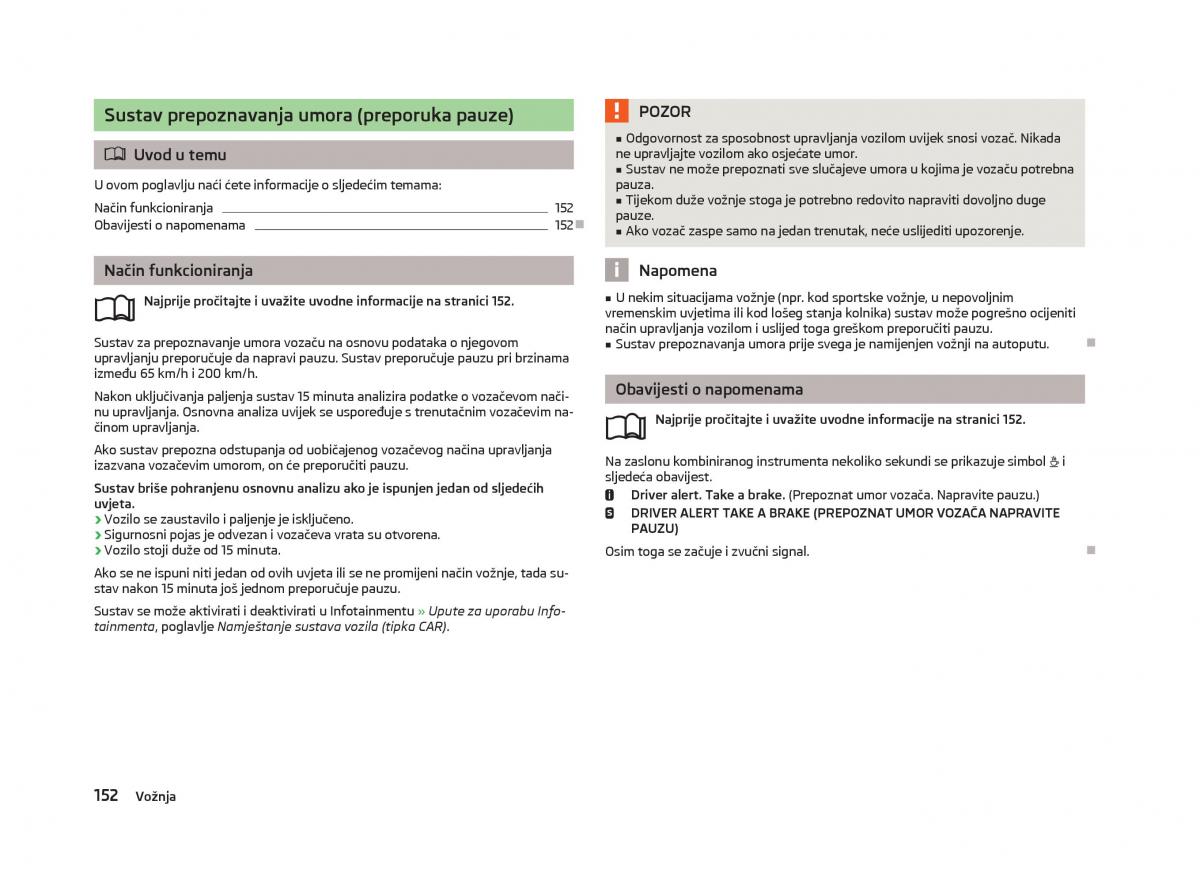 Skoda Octavia III 3 vlasnicko uputstvo / page 154