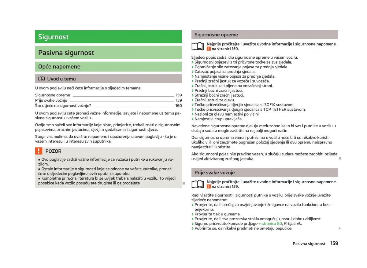 Skoda Octavia III 3 vlasnicko uputstvo / page 161