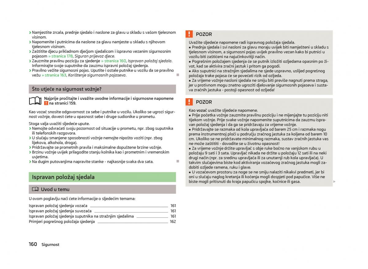 Skoda Octavia III 3 vlasnicko uputstvo / page 162