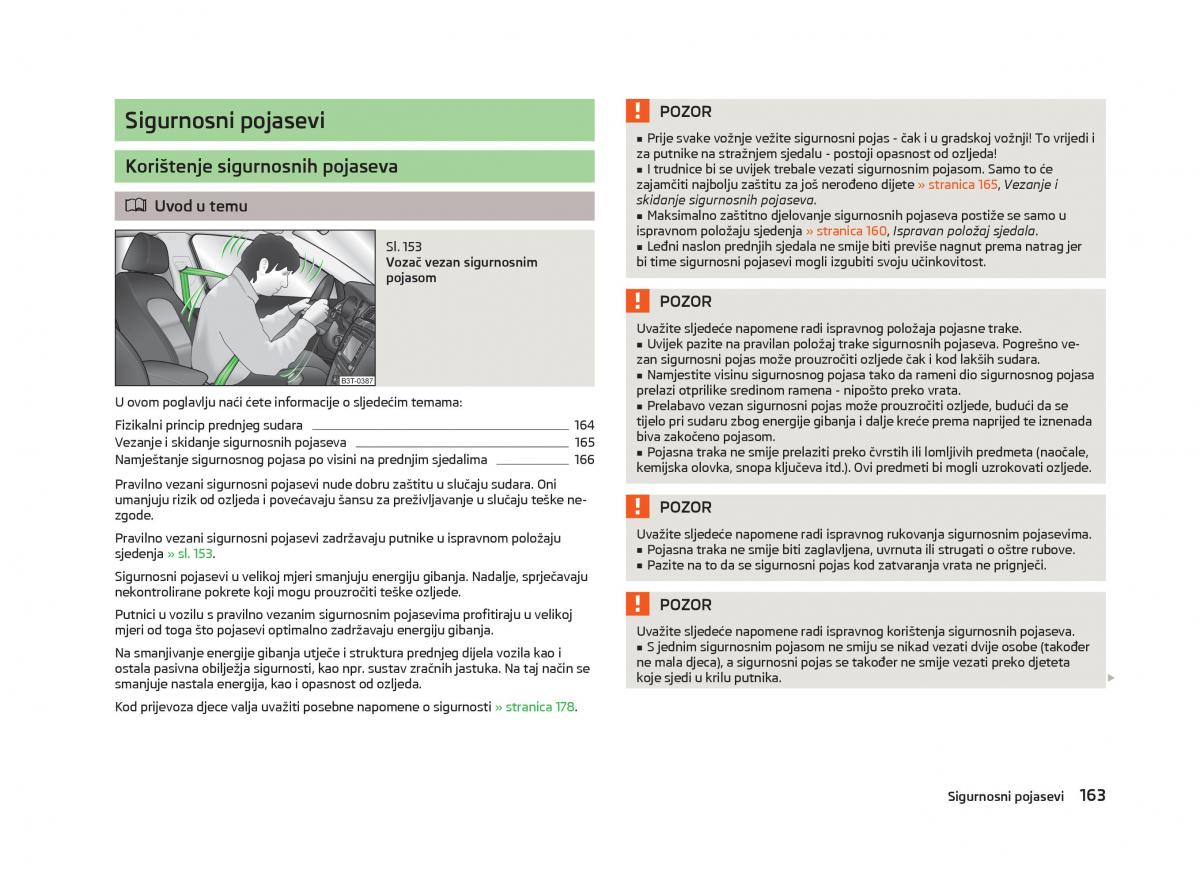 Skoda Octavia III 3 vlasnicko uputstvo / page 165