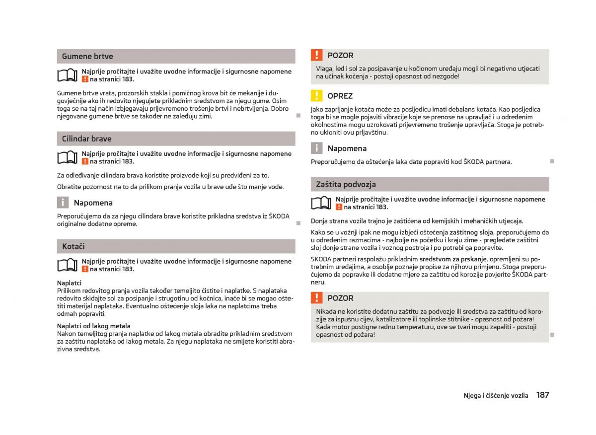 Skoda Octavia III 3 vlasnicko uputstvo / page 189