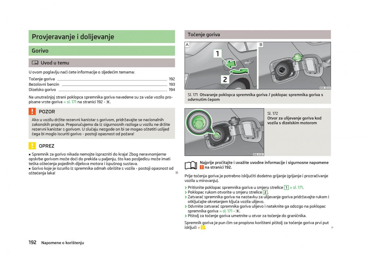 Skoda Octavia III 3 vlasnicko uputstvo / page 194