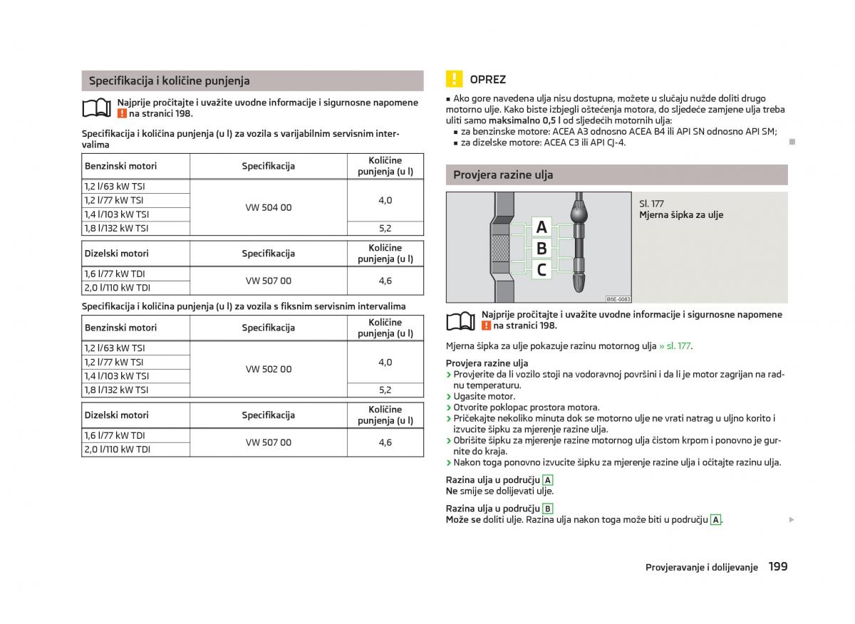 Skoda Octavia III 3 vlasnicko uputstvo / page 201