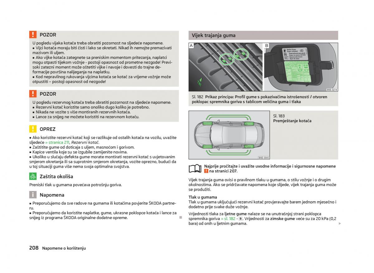 Skoda Octavia III 3 vlasnicko uputstvo / page 210