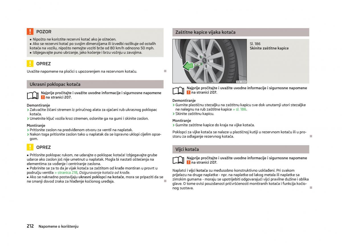 Skoda Octavia III 3 vlasnicko uputstvo / page 214