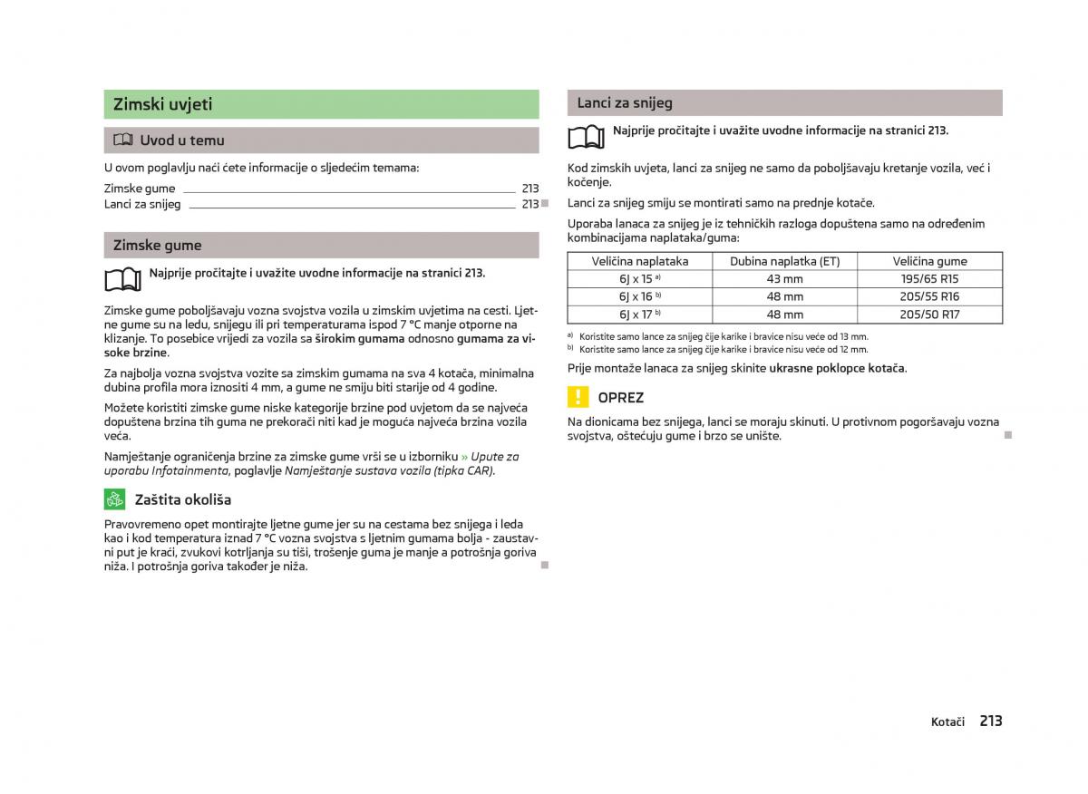 Skoda Octavia III 3 vlasnicko uputstvo / page 215