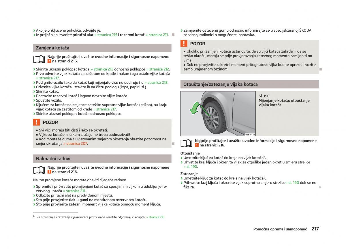 Skoda Octavia III 3 vlasnicko uputstvo / page 219