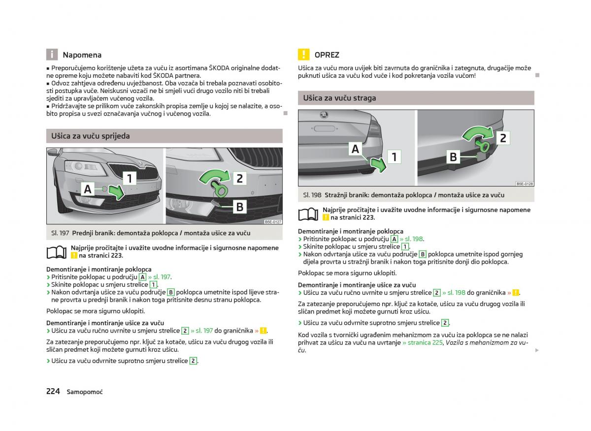 Skoda Octavia III 3 vlasnicko uputstvo / page 226