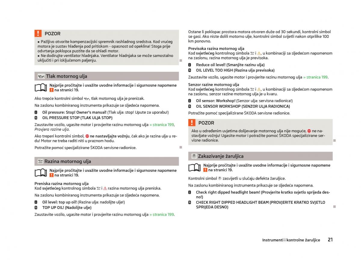 Skoda Octavia III 3 vlasnicko uputstvo / page 23