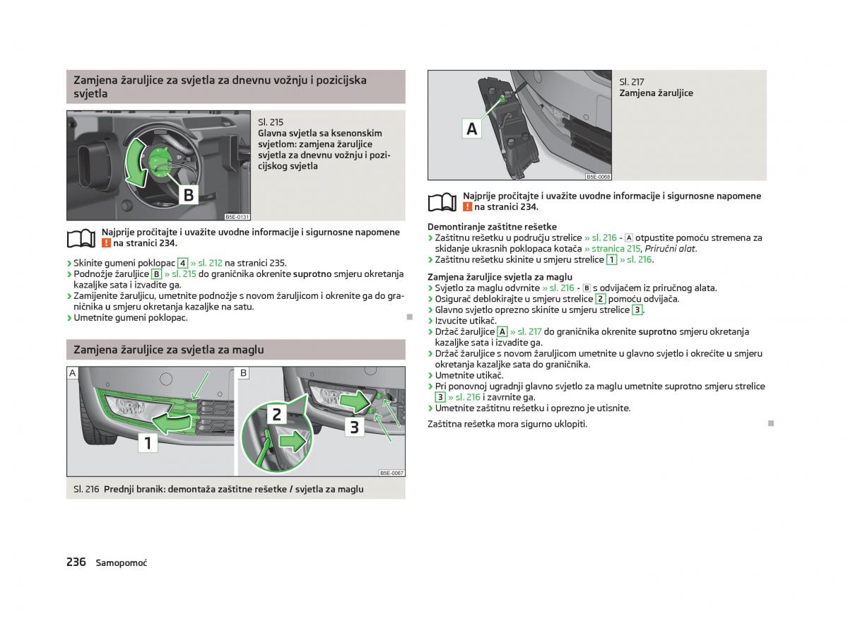 Skoda Octavia III 3 vlasnicko uputstvo / page 238