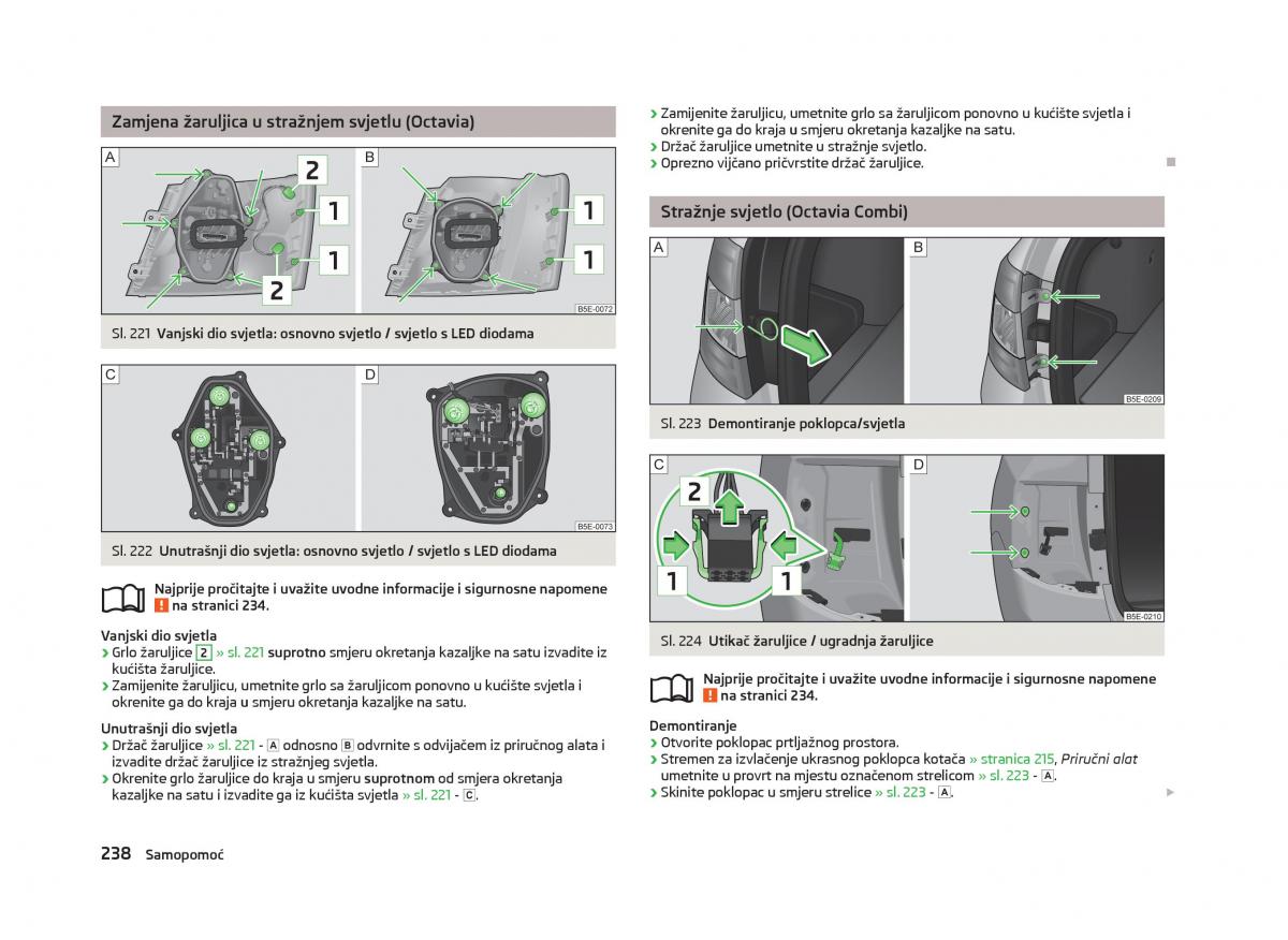 Skoda Octavia III 3 vlasnicko uputstvo / page 240