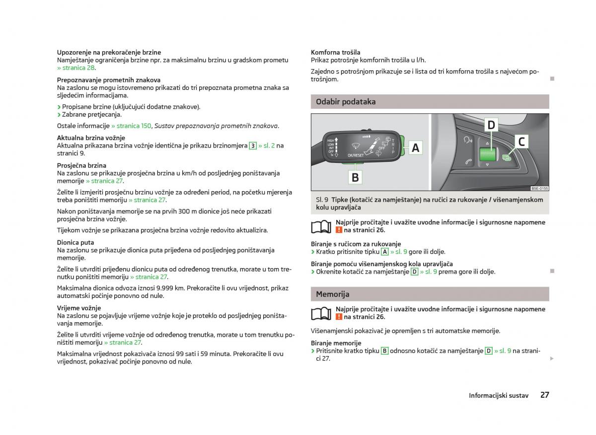 Skoda Octavia III 3 vlasnicko uputstvo / page 29