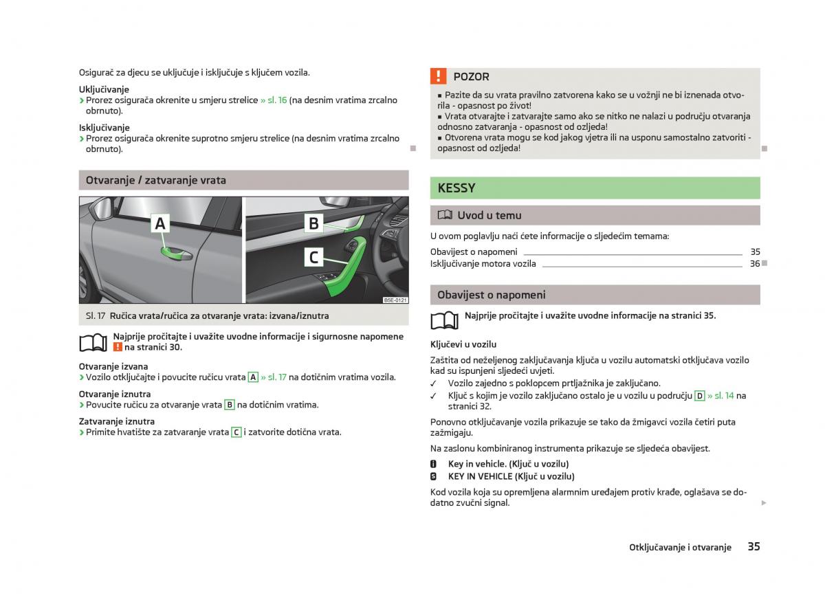 Skoda Octavia III 3 vlasnicko uputstvo / page 37