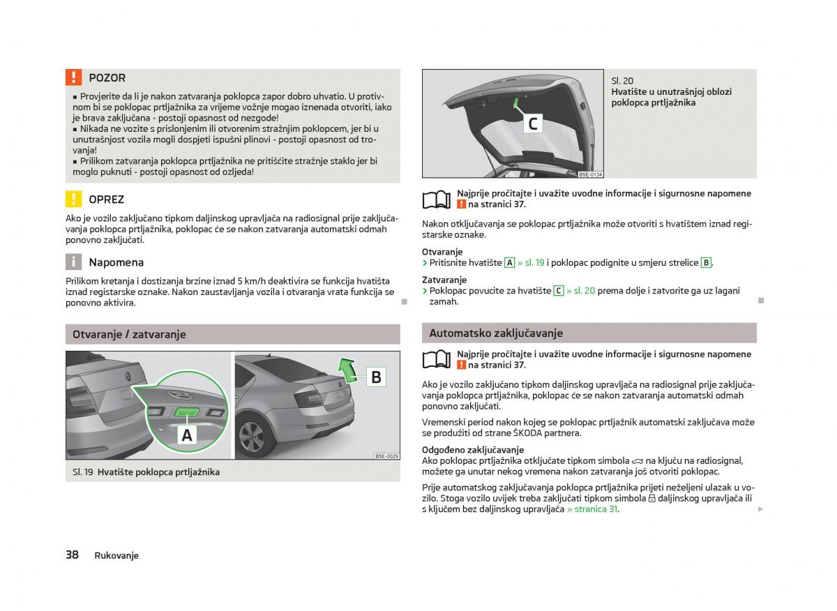 Skoda Octavia III 3 vlasnicko uputstvo / page 40