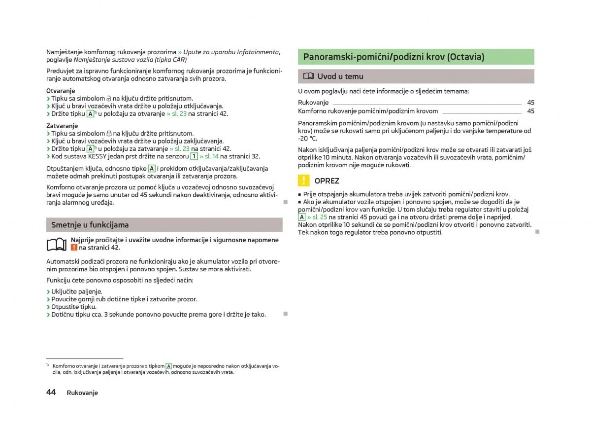 Skoda Octavia III 3 vlasnicko uputstvo / page 46