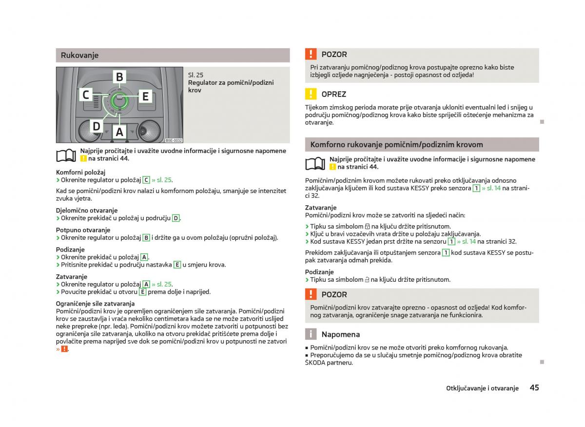 Skoda Octavia III 3 vlasnicko uputstvo / page 47