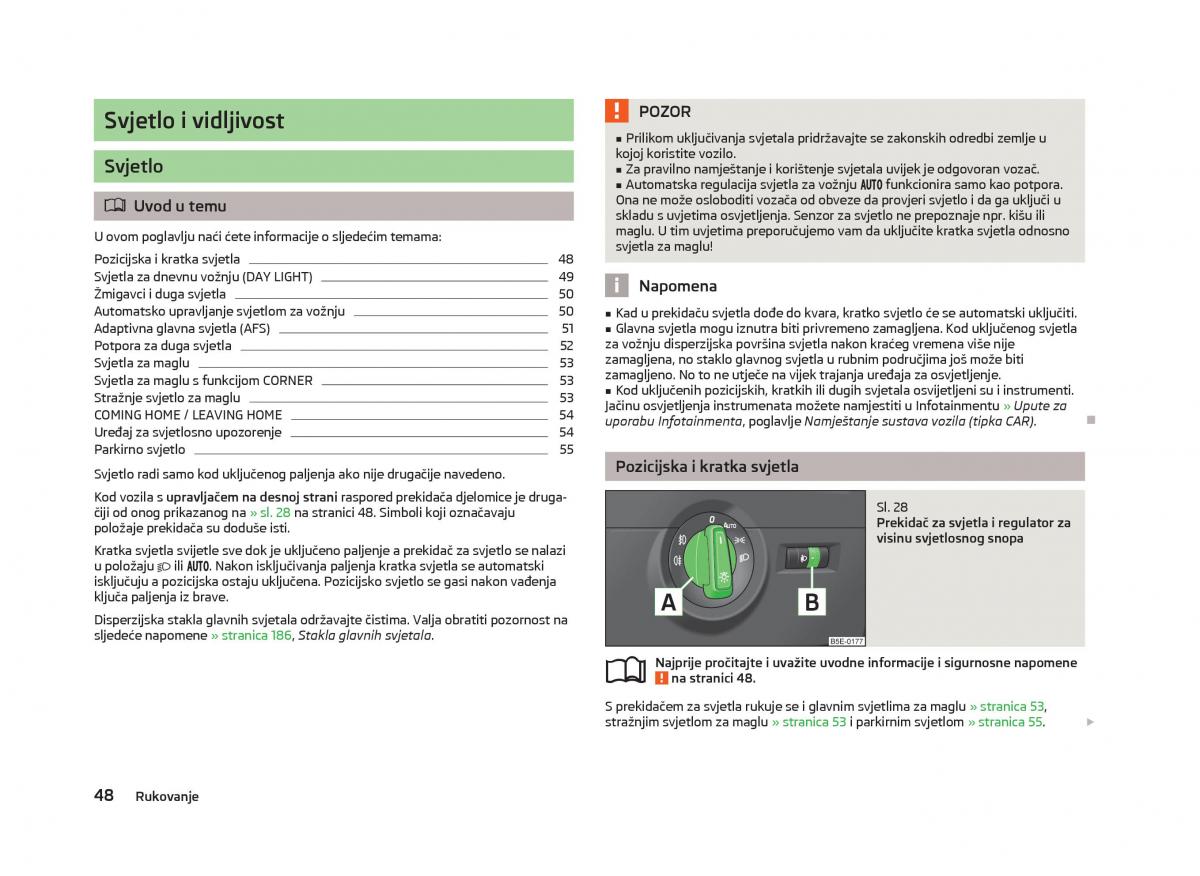 Skoda Octavia III 3 vlasnicko uputstvo / page 50