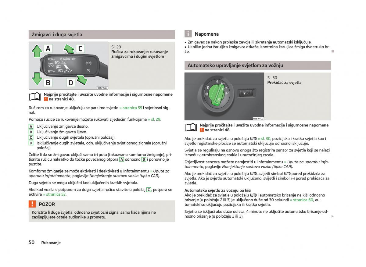 Skoda Octavia III 3 vlasnicko uputstvo / page 52