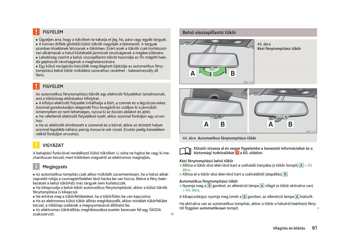 Skoda Octavia III 3 Kezelesi utmutato / page 63