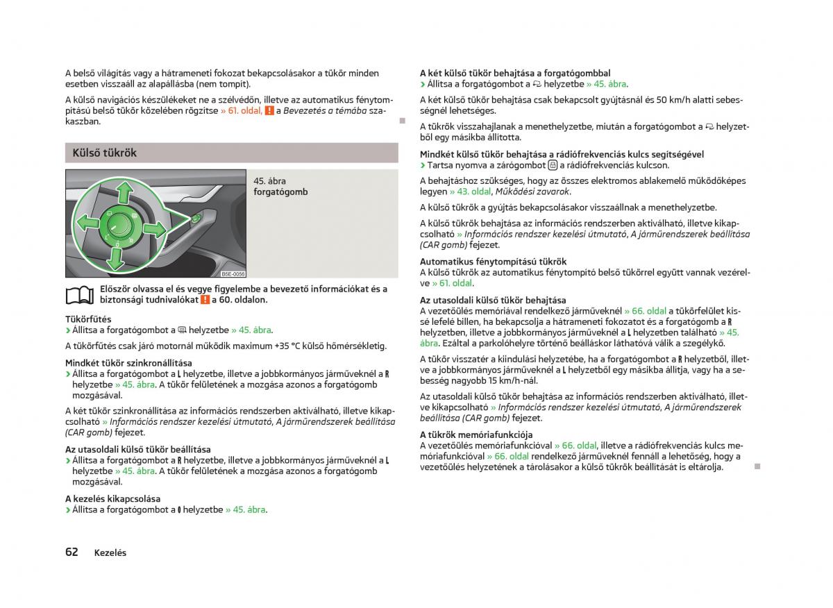 Skoda Octavia III 3 Kezelesi utmutato / page 64