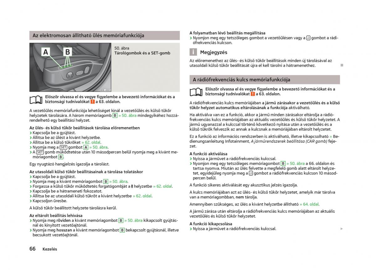 Skoda Octavia III 3 Kezelesi utmutato / page 68