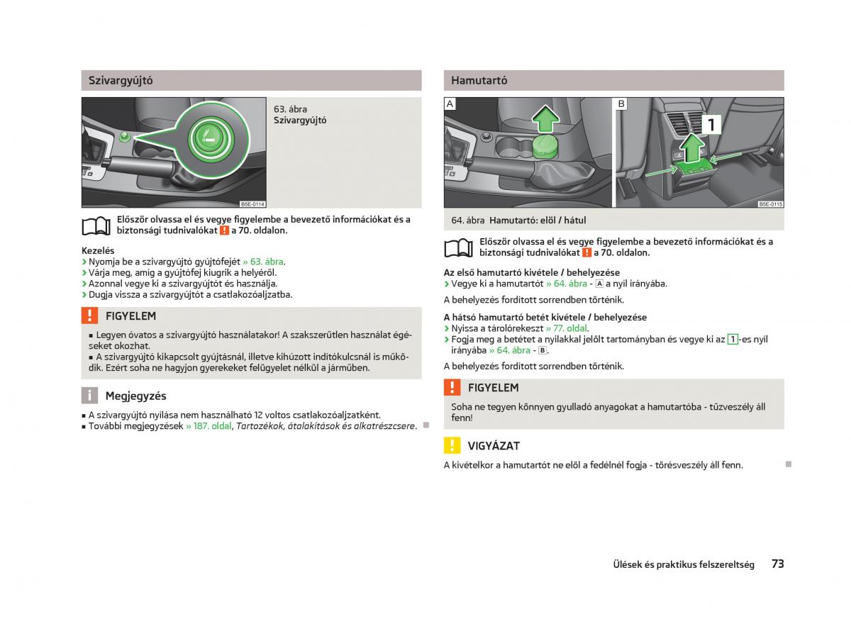 Skoda Octavia III 3 Kezelesi utmutato / page 75