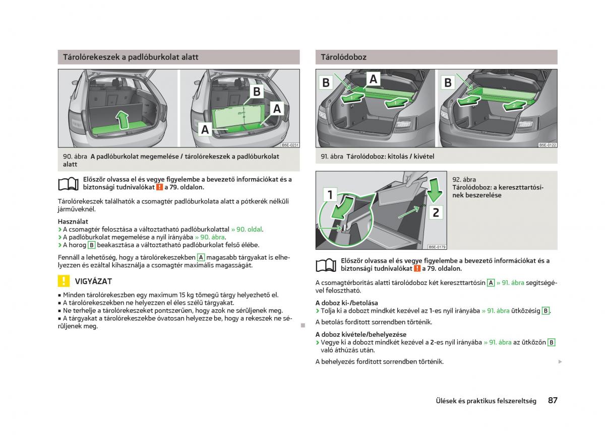 Skoda Octavia III 3 Kezelesi utmutato / page 89