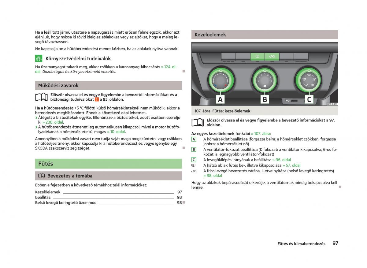 Skoda Octavia III 3 Kezelesi utmutato / page 99