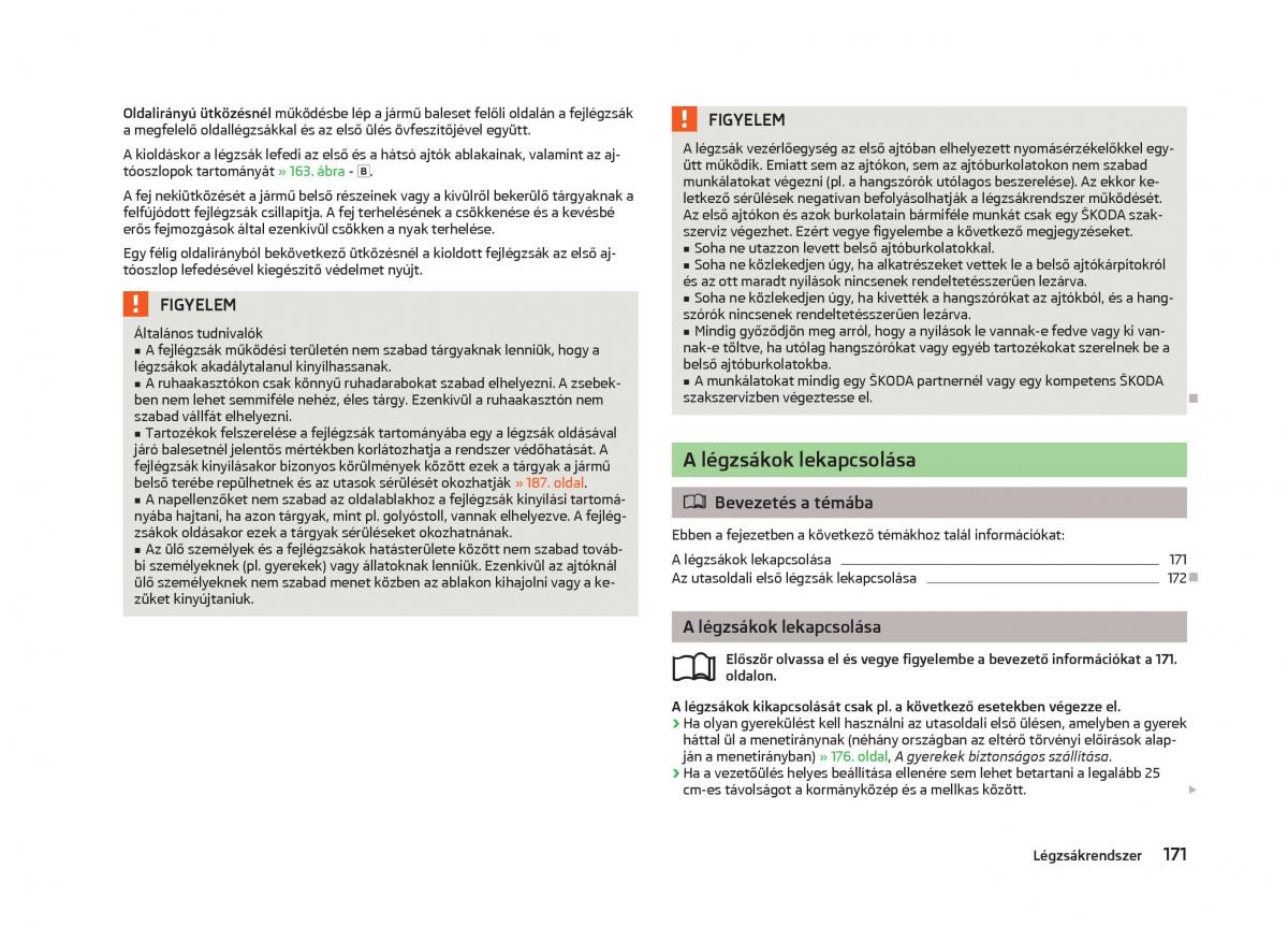 Skoda Octavia III 3 Kezelesi utmutato / page 173