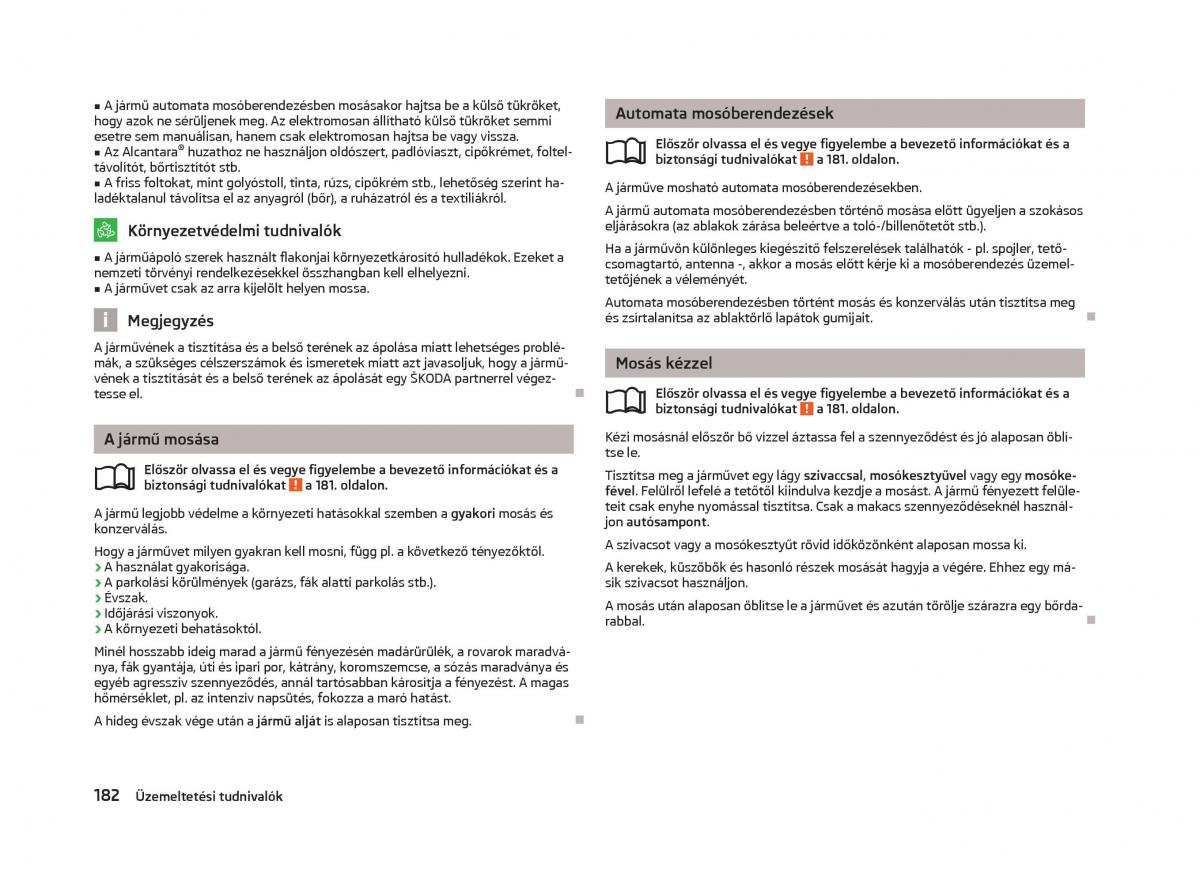 Skoda Octavia III 3 Kezelesi utmutato / page 184