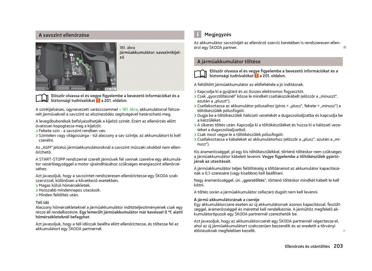 Skoda Octavia III 3 Kezelesi utmutato / page 205