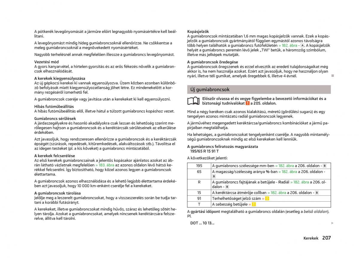 Skoda Octavia III 3 Kezelesi utmutato / page 209