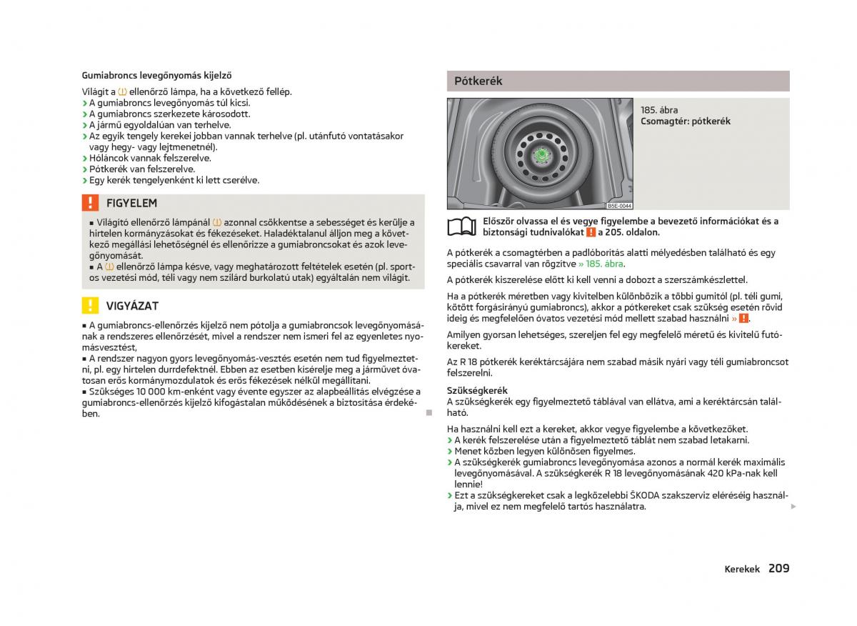 Skoda Octavia III 3 Kezelesi utmutato / page 211