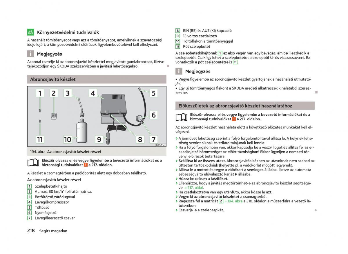 Skoda Octavia III 3 Kezelesi utmutato / page 220