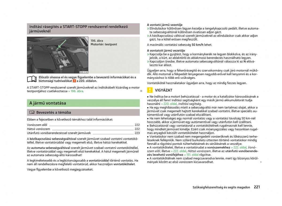 Skoda Octavia III 3 Kezelesi utmutato / page 223