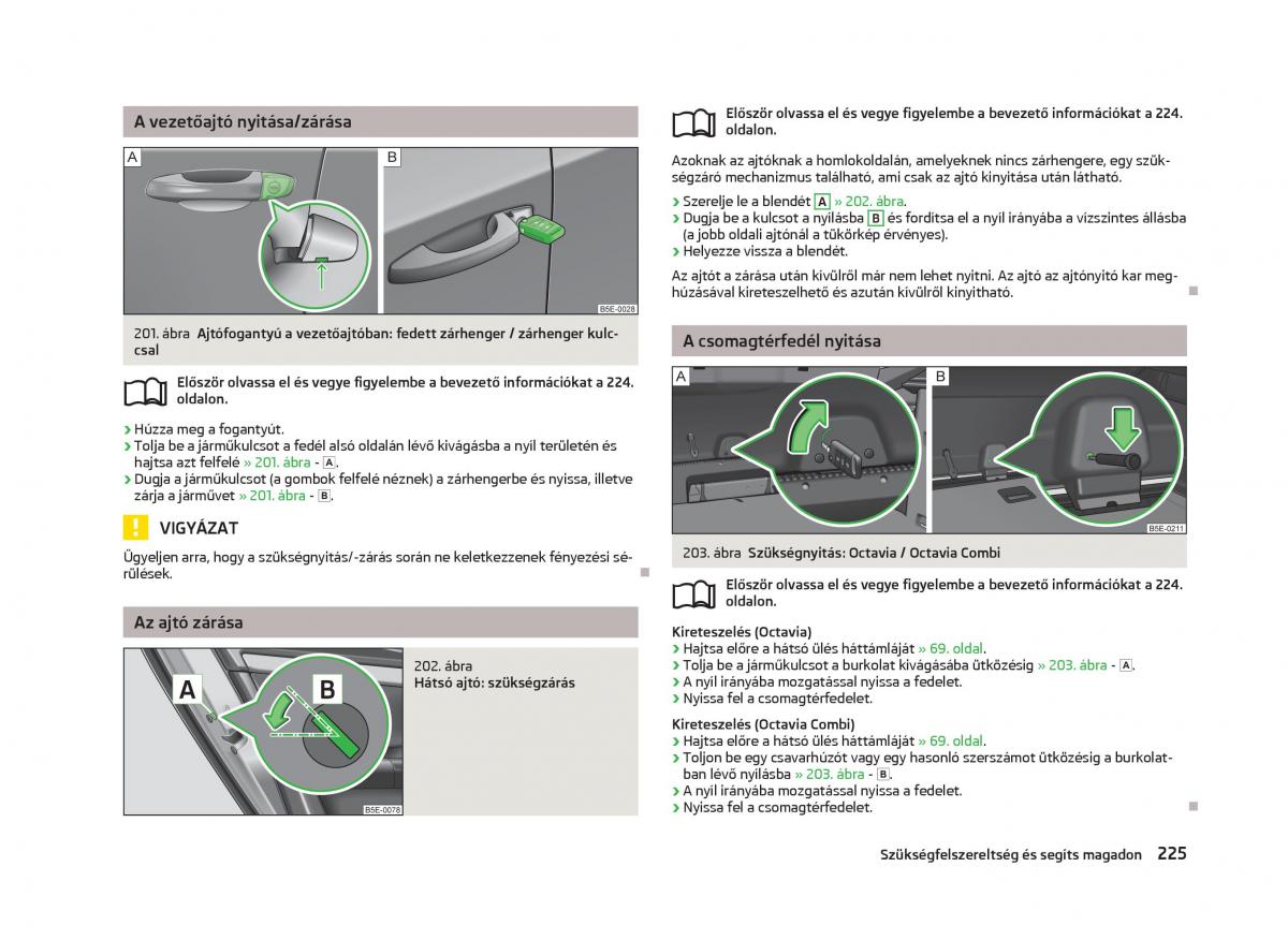 Skoda Octavia III 3 Kezelesi utmutato / page 227