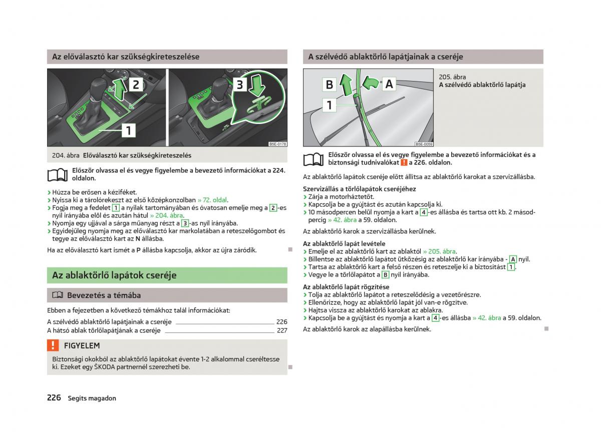 Skoda Octavia III 3 Kezelesi utmutato / page 228