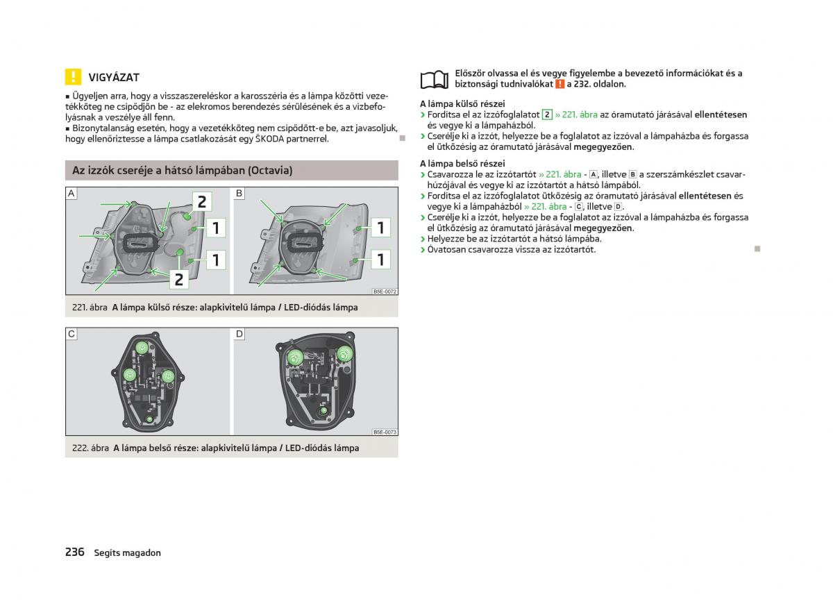 Skoda Octavia III 3 Kezelesi utmutato / page 238