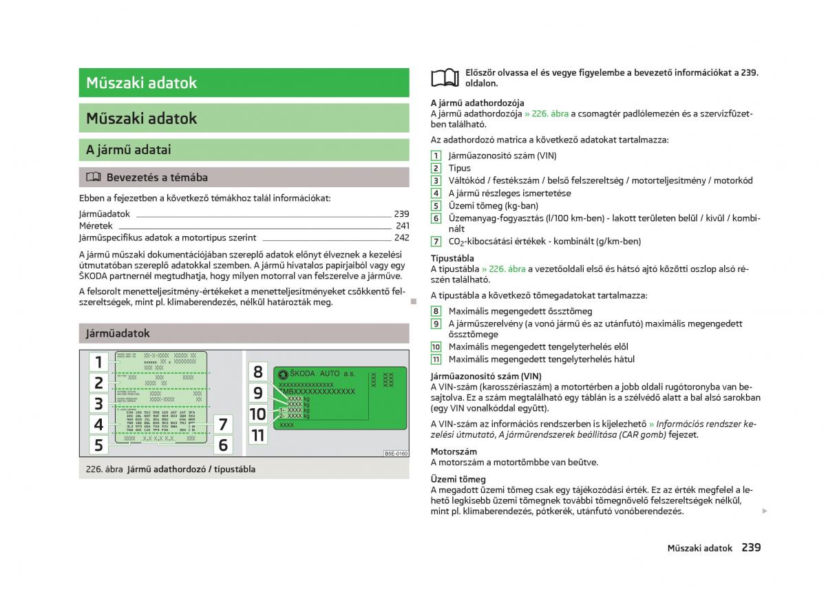 Skoda Octavia III 3 Kezelesi utmutato / page 241